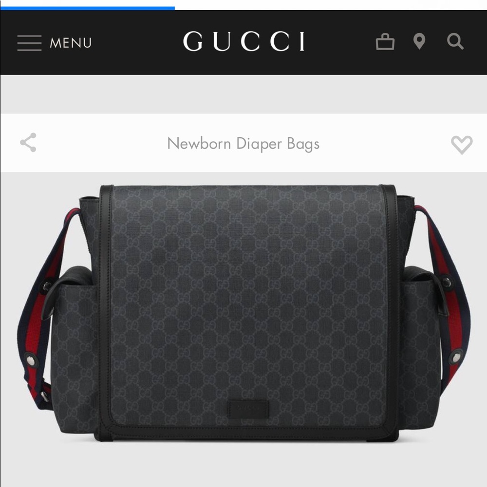 Gucci supreme diaper bag